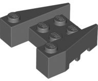 Brick Wedged 3 x 4 [Stud Notches] in Dark Bluish Gray