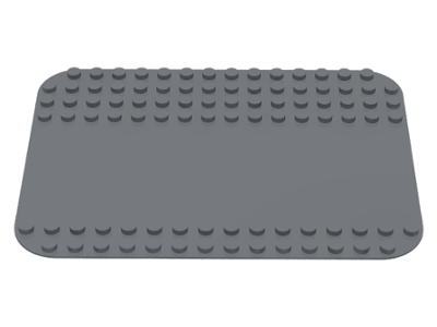 Duplo Baseplate 12 x 16 with Road Flat Surface Print in Dark Bluish Gray