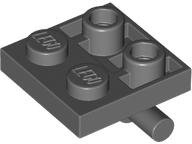 Plate Special 2 x 2 with Horizontal T-Bar Underneath in Dark Bluish Gray