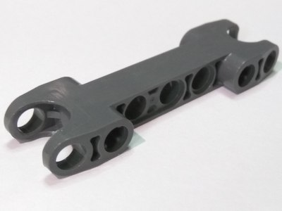 Technic Axle and Pin Connector 2 x 7 with Two Ball Joint Sockets in Dark Bluish Gray