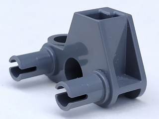Large Figure Skeletal, Connector Block 1 x 3 x 2 with 2 Pins and Axle Hole (Rhotuka) in Dark Bluish Gray