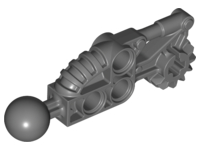 Large Figure Skeletal, Limb, with Ball Joint, and Gear with Axle Hole (Toa Hordika) in Dark Bluish Gray