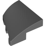 Brick Wedged, Curved 2 x 2 with Stud Notch Right in Dark Bluish Gray