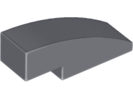 Brick Curved 3 x 1 No Studs in Dark Bluish Gray