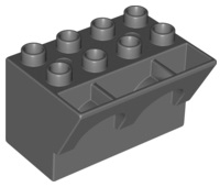 Duplo Brick 4 x 3 x 3 Wry Inverted in Dark Bluish Gray