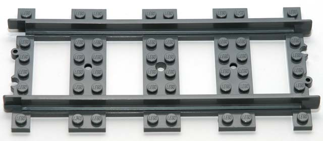 Vehicle Track, Train, Plastic (RC Trains) Straight in Dark Bluish Gray
