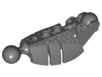 Large Figure Skeletal, Limb, Plated with 2 Ball Joints (Piraka) in Dark Bluish Gray