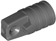 Hinge Cylinder 1 x 2 Locking with 1 Finger and Axle Hole On Ends [No Side Slots] in Dark Bluish Gray