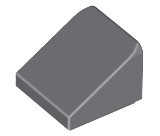 Brick Sloped 30° 1 x 1 x 2/3 (Cheese Slope) in Dark Bluish Gray