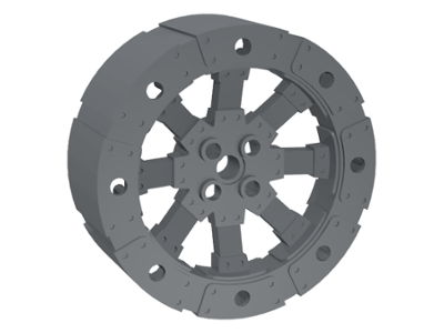 Wheel Wagon Viking with 12 Holes [7 Studs Diameter] in Dark Bluish Gray