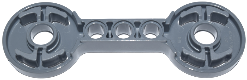 Technic Rotation Joint Disk Double with Pin Hole and 3L Beam Thick in Dark Bluish Gray
