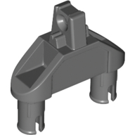 Hinge 1 x 3 Triangle with Two Pins, 1 Locking Finger, Squared Pin Holes in Dark Bluish Gray