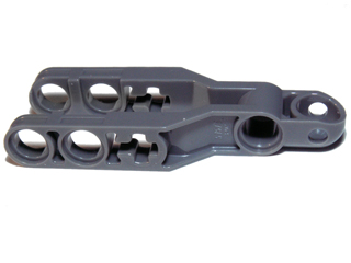Technic Steering Arm 5.5 x 2 with Towball Socket Rounded, Chamfered in Dark Bluish Gray