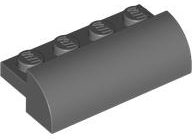 Brick Curved 2 x 4 x 1 in Dark Bluish Gray