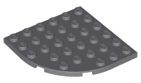 Plate Round Corner 6 x 6 in Dark Bluish Gray