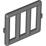 Bar 1 x 4 x 3 Window [Side Tabs] in Dark Bluish Gray