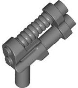 Weapon Gun / Pistol Two Barrel, 8 Ribs in Dark Bluish Gray