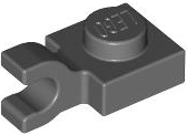 Plate Special 1 x 1 with Clip Horizontal [Thick U Clip] in Dark Bluish Gray