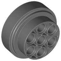 Wheel 31 x 15 Technic, 7 Pin Holes in Dark Bluish Gray