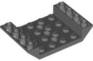 Brick Sloped Inverted 45° 6 x 4 Double with 4 x 4 Recessed and 3 Holes in Dark Bluish Gray