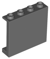 Panel 1 x 4 x 3 [Side Supports / Hollow Studs] in Dark Bluish Gray