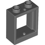 Window 1 x 2 x 2 Flat Front in Dark Bluish Gray