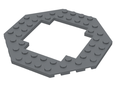 Plate Special 10 x 10 Octagonal Opening in Dark Bluish Gray