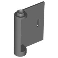 Door 1 x 3 x 3 Right - Open Between Top and Bottom Hinge in Dark Bluish Gray