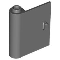 Door 1 x 3 x 3 Left - Open Between Top and Bottom Hinge in Dark Bluish Gray