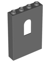 Panel 1 x 4 x 5 with Arched Window in Dark Bluish Gray