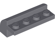 Brick Curved 2 x 4 x 1 1/3 in Dark Bluish Gray