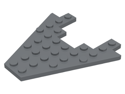 Wedge Plate 8 x 8 with 3 x 4 Cutout in Dark Bluish Gray