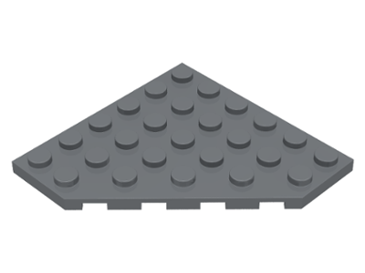 Wedge Plate 6 x 6 Cut Corner in Dark Bluish Gray