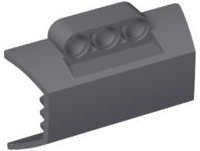 Technic Engine Block Half / Side Intake Panel in Dark Bluish Gray