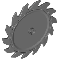 Technic Circular Saw Blade 9 x 9 with Pin Hole in Dark Bluish Gray