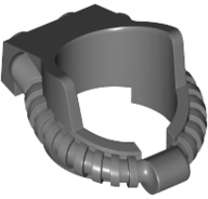 Minifig Neckwear Helmet Breathing Apparatus in Dark Bluish Gray