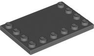 Plate Special 4 x 6, Studs on 3 Edges in Dark Bluish Gray