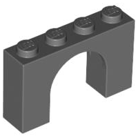 Brick Arch 1 x 4 x 2 in Dark Bluish Gray