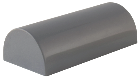 Brick Curved 2 x 4 Double, No Studs, without Groove in Dark Bluish Gray