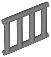 Bar 1 x 4 x 3 [End Tabs] in Dark Bluish Gray