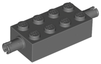 Brick Special 2 x 4 with Pins in Dark Bluish Gray