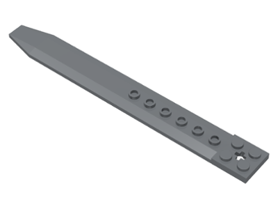 Plate Special 2 x 16 with Angled Side Extensions and Hole (Rotor Blade) in Dark Bluish Gray