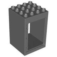 Duplo Building Door Frame / Entryway 4 x 4 x 5 in Dark Bluish Gray