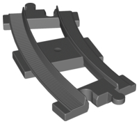 Duplo Train Track 4 x 8 Curved [Short] in Dark Bluish Gray