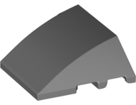 Brick Wedged, Curved 4 x 3 No Studs [Plain] in Dark Bluish Gray