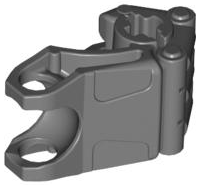 Large Figure Hand, Fist with Axle Hole, 3 Fingers in Dark Bluish Gray