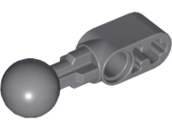Technic Beam 1 x 2 with Ball Joint Straight, Smooth Ball in Dark Bluish Gray