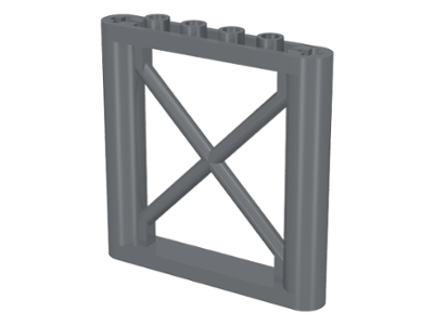 Support 1 x 6 x 5 Girder Rectangular in Dark Bluish Gray