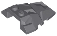Brick Wedged, Sloped 4 x 4 Fractured Polygon Top in Dark Bluish Gray