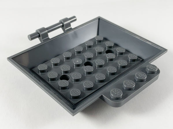 Plate Special 6 x 8 x 1 with Bar, Holes, Door in Dark Bluish Gray